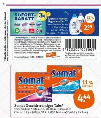 tegut Somat Geschirreiniger Tabs Angebot