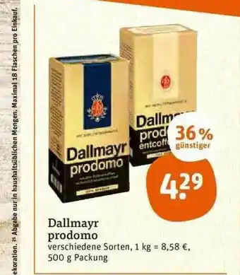 tegut Dallmayr Prodomo Angebot