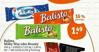 tegut Balisto Milky Way Oder Bounty Angebot