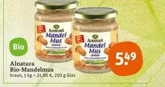 tegut Alnatura Bio-mandelmus Angebot