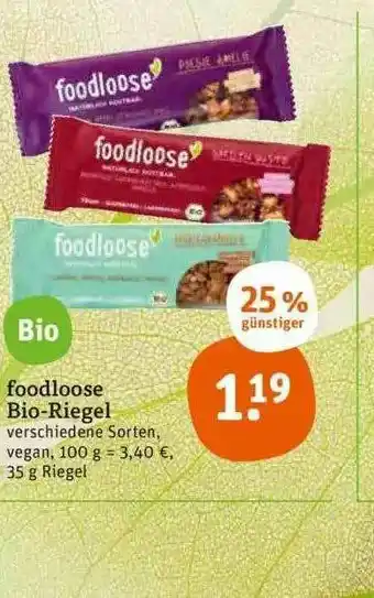 tegut Foodloose Bio-riegel Angebot