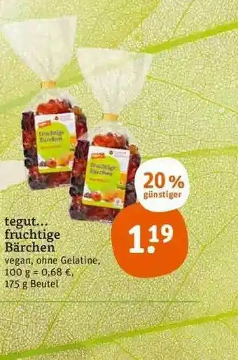 tegut Tegut... Fruchtige Bärchen Angebot