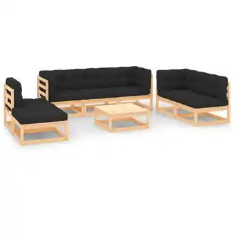 ManoMano 8-tlg. Garten-Lounge-Set,Gartenmöbel-Set mit Kissen Massivholz Kiefer vidaXL732289 Angebot