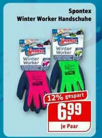 REWE Kaufpark Spondex Winter Worker Handschuhe Angebot