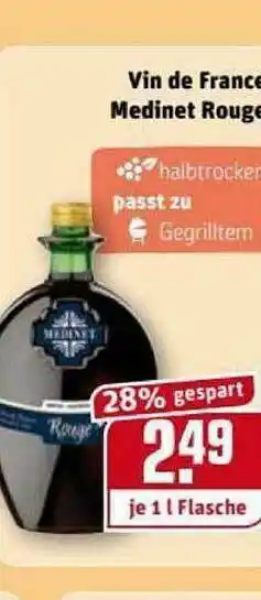 REWE Kaufpark Vin De France Medinet Rouge Angebot