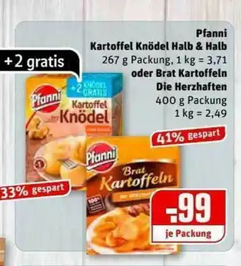 REWE Kaufpark Pfanne Kartoffel Knödel Halb & Halb Oder Brat Kartoffeln Die Herzhaften Angebot