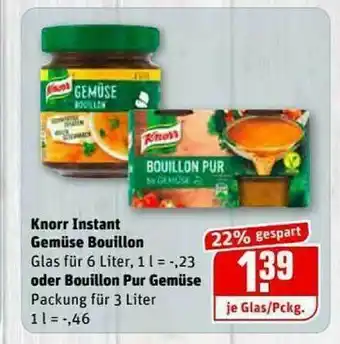 REWE Kaufpark Knorr Instant Gemüse Bouillon Oder Bouillon Pur Gemüse Angebot