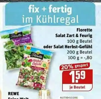 REWE Kaufpark Florette Salat Zart & Feurig Oder Salat Herbst-gefühl Angebot