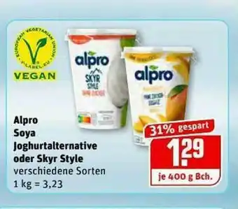 REWE Kaufpark Alpro Soya Joghurtalternative Oder Skyr Style Angebot