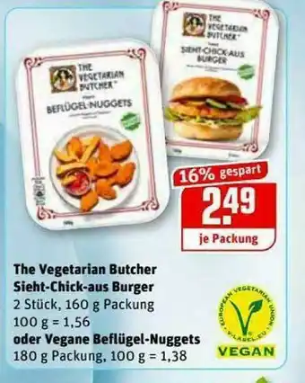 REWE Kaufpark The Vegetarian Butcher Sieht-chick-aus Burger Oder Vegane Beflügel-nuggets Angebot