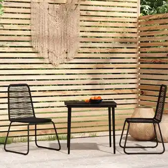 ManoMano 3-tlg. Garten-Essgruppe Gartenmöbel Set Terrassen/Balkon/Outdoor-Essgruppe Schwarz FBDSC387245 Maisonchic Angebot