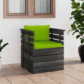 ManoMano Gartensessel Gartenstuhl Stuhl für Garten Terrasse Balkon mit Kissen Kiefernholz DE98285 Angebot