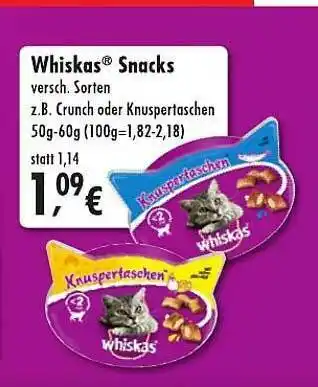 Aktiv Irma Whiskas Snacks Angebot