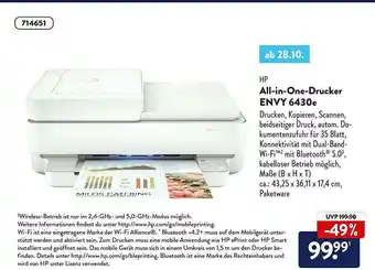 Aldi Nord Hp Allin1-drucker Envy 6430e Angebot