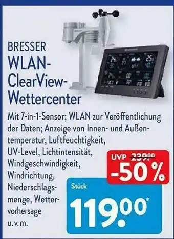 Aldi Nord Bresser Wlan-clearview Wettercenter Angebot