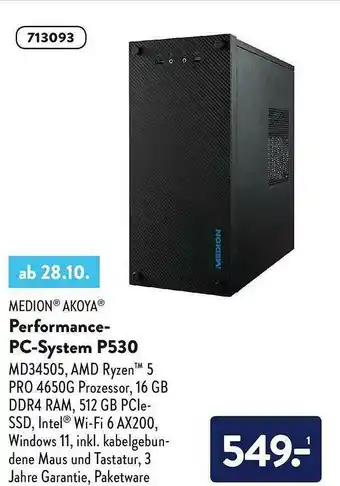 Aldi Nord Medion Performance-pc-system P530 Angebot