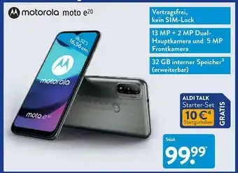 Aldi Nord Motorola Moto E20 Angebot