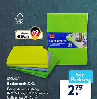 Aldi Süd Optiwisch Bodentuch XXL Angebot