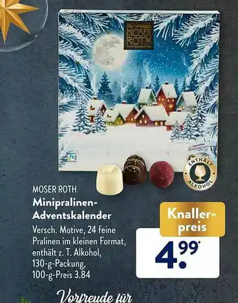 Aldi Süd Moser Roth Minipralinen-adventskalender Angebot