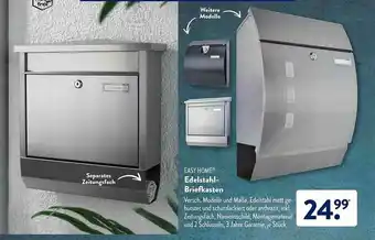 Aldi Süd Easy Home Edelstahl-briefkasten Angebot