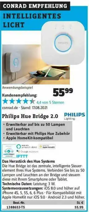 Conrad Philips Hue Bridge 2.0 Angebot