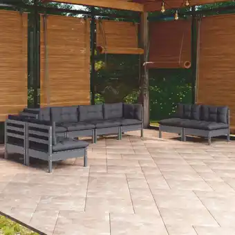 ManoMano Maisonchic - 8-tlg. Garten-Lounge-Set Gartenmöbel-Set Terrassen-Sitzgruppe mit Kissen Kiefer Massivholz ZDEH20165 Angebot