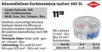 Conrad Knipex Aderendhülsen-sortimentsbox Isoliert 400st Angebot