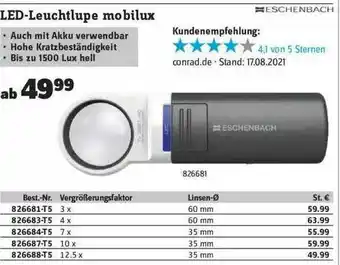 Conrad Eschenbach Led-leuchtlupe Mobilux Angebot