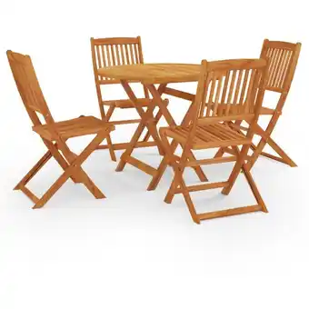 ManoMano Bonnevie - 5-tlg. Gartenmöbel Set Sitzgruppe Garten mit Tisch und Stühlen - Klappbar Massivholz Eukalyptus BV948760 Angebot