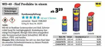 Conrad Wd-40 - Fünf Produkte In Einem Angebot