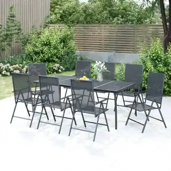 ManoMano Bonnevie - 9-tlg. Garten-Essgruppe,Gartenmöbel Set Anthrazit Stahl vidaXL Angebot