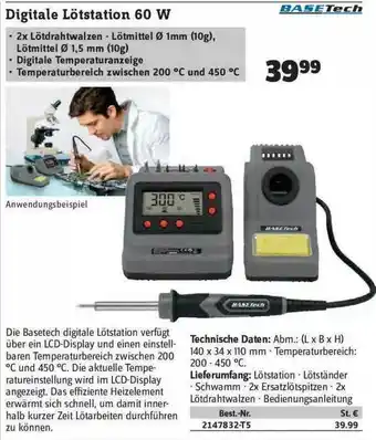 Conrad Basetech Digitale Lötstation 60w Angebot