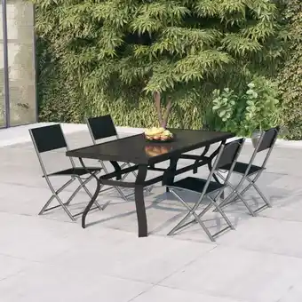 ManoMano Bonnevie - 5-tlg. Garten-Essgruppe,Gartenmöbel Set Grau und Schwarz vidaXL Angebot