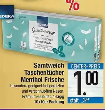 E-Center Samtweich Taschentücher Menthol Frische Angebot