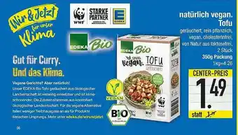 E-Center Natürlich Vegan. Tofu Angebot