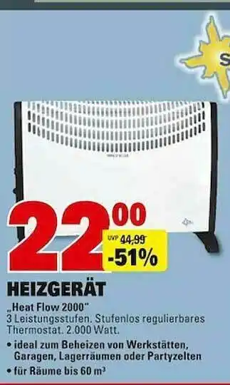 E-Center Heizgerät „heat Flow 2000” Angebot