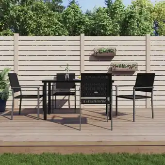 ManoMano 5-tlg. Garten-Essgruppe, Gartenmöbel, Sitzgruppe Gartenset Poly Rattan und Stahl LLOAQ166239 Maisonchic Angebot