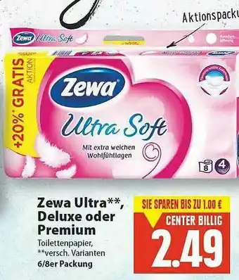 E-Center Zewa Ultra Deluxa Oder Premium Angebot