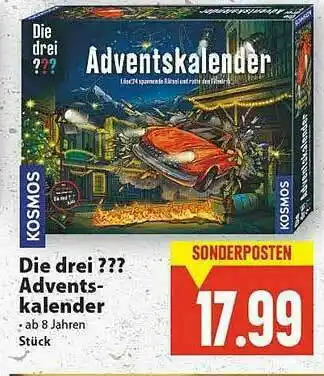 E-Center Die Drei ??? Adventskalender Angebot