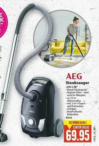 E-Center Aeg Staubsauger „vx4-1-eb” Angebot