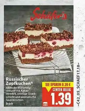 E-Center Russischer Zupfkuchen Schüfer's Angebot