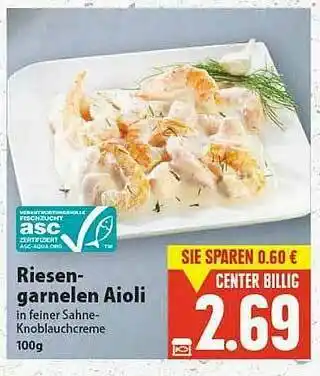 E-Center Riesen-garnelen Aioli Angebot