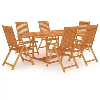 ManoMano Maisonchic - 7-tlg. Garten-Essgruppe Gartenmöbel Set Terrassen/Balkon/Outdoor-Essgruppe Massivholz Teak ETHJ161014 Angebot