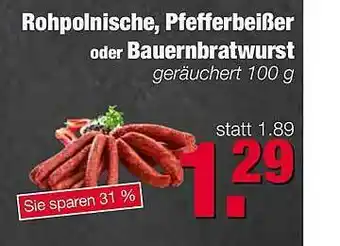 Edeka Scherer Rohpolnische, Pfefferbeißer Oder Bauerbratwurst Angebot