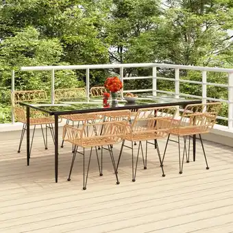 ManoMano 7-tlg. Garten-Essgruppe, Gartenmöbel, Sitzgruppe Gartenset Poly Rattan LLOAQ738761 Maisonchic Angebot