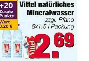 Edeka Scherer Vittel Natürilches Mineralwasser Angebot