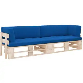 ManoMano 2-Sitzer-Palettensofa Gartensofa Loungesofa Sitzgruppe mit Kissen Imprägniertes Kiefernholz DE49215 Angebot