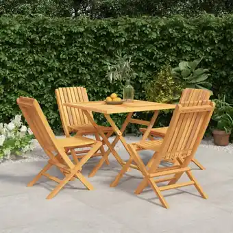 ManoMano 5-tlg. Garten-Essgruppe Gartenmöbel Set Terrassen/Balkon/Outdoor-Essgruppe Massivholz Teak ETHJ299684 Maisonchic Angebot