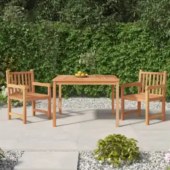 ManoMano 3-tlg. Garten-Essgruppe,Gartenmöbel Set Massivholz Teak vidaXL Angebot