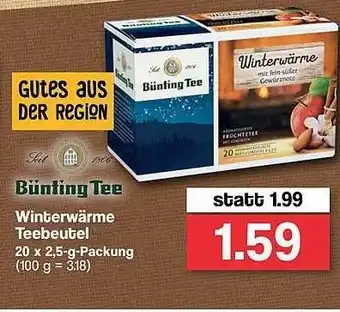 Famila Nord West Bünting Tee Winterwärme Teebeutel Angebot